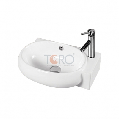 LAVABO GÓC TREO TƯỜNG TRẮNG LG-H10