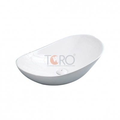 Lavabo Đặt Bàn Oval Thuyền Trắng Cao Cấp T-LB6036T