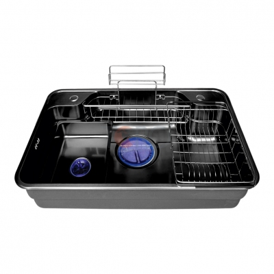 CHẬU RỬA 1 HỐ  304 NANO ĐEN