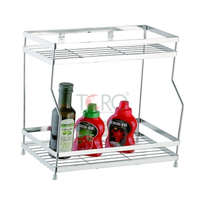 KỆ GIA VỊ 2 TẦNG INOX SUS304 T-GV02
