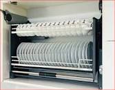 Giá kéo di động úp bát đĩa inox 304 nan Oval cao cấp, có khay hứng nước Edel.
