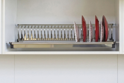 Giá bát đĩa 1 tầng inox cao cấp có khay nước Edel.