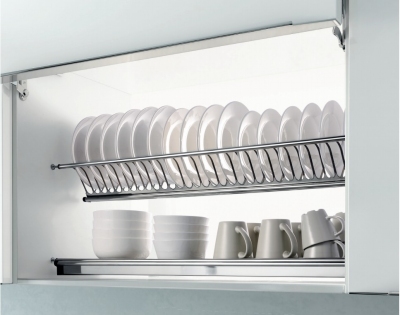Giá để bát đĩa 2 tầng inox cao cấp có khay hứng nước Edel.
