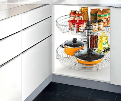 Mâm xoay góc 360 inox mờ nan tròn 304 cao cấp Edel.