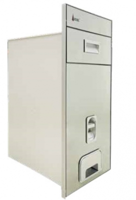 Thùng gạo mặt kính viền nhôm cao cấp Edel.
