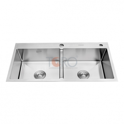 CHẬU RỬA CHÉN 2 HỘC ĐỀU